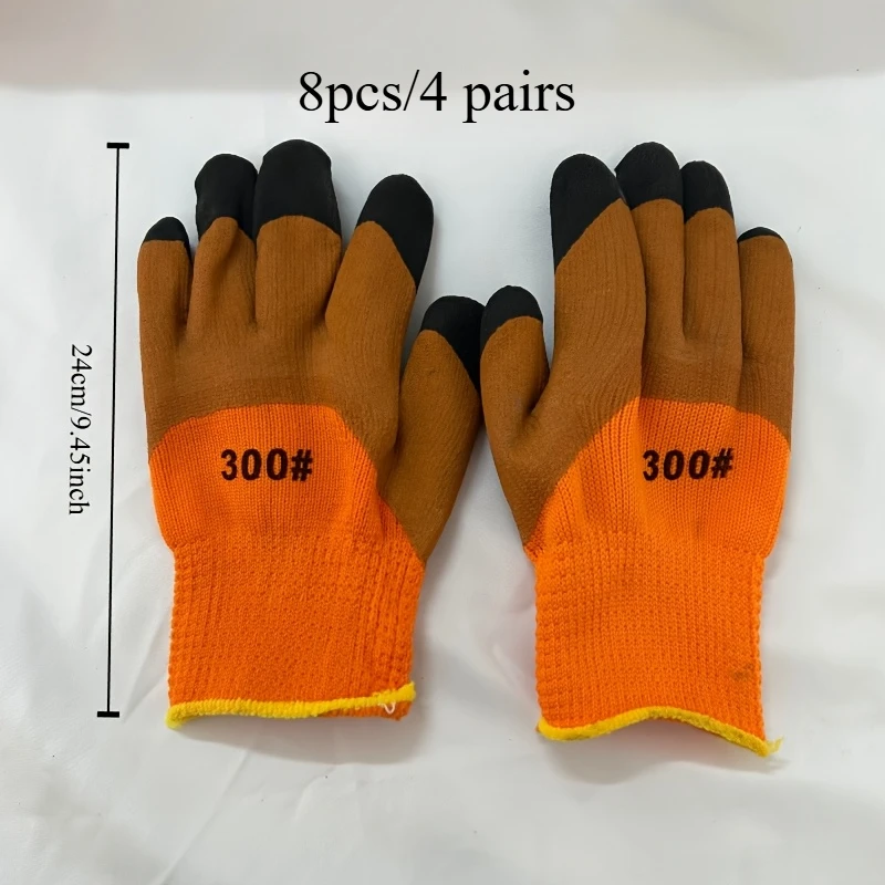 Vibrant Orange Men's Winter Gloves Set 7 Vibrant Orange Men's Winter Gloves Set - Image 7