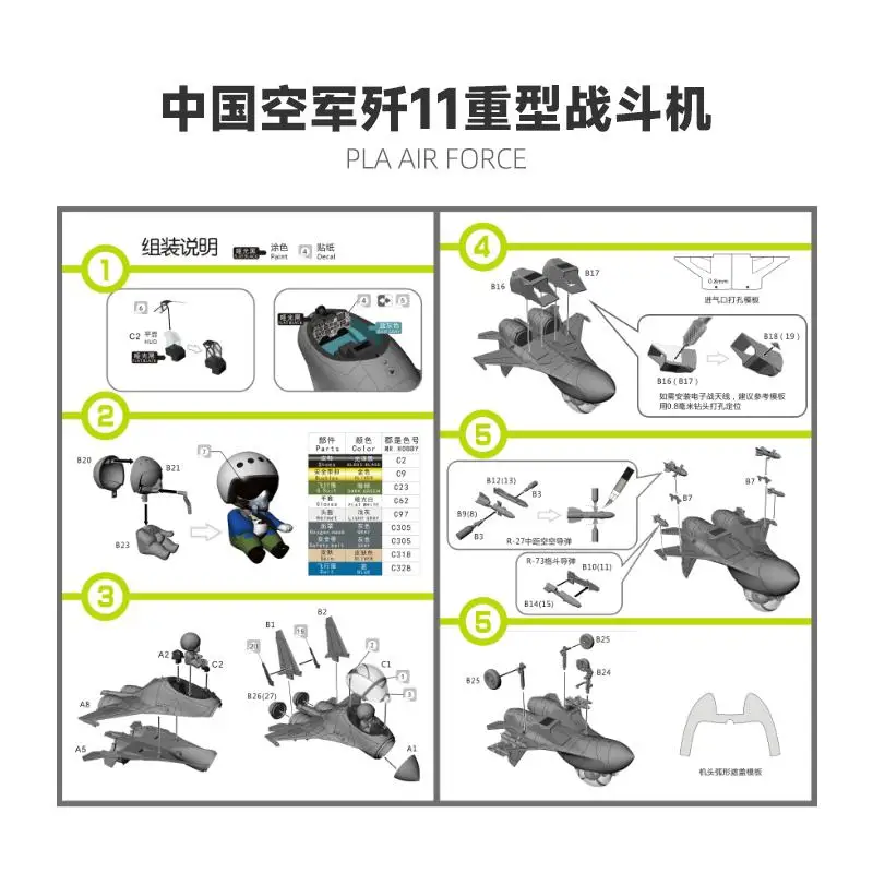 Chinese J-11 Fighter Model Kit Q Scale 4 Chinese J-11 Fighter Model Kit Q Scale - Image 4
