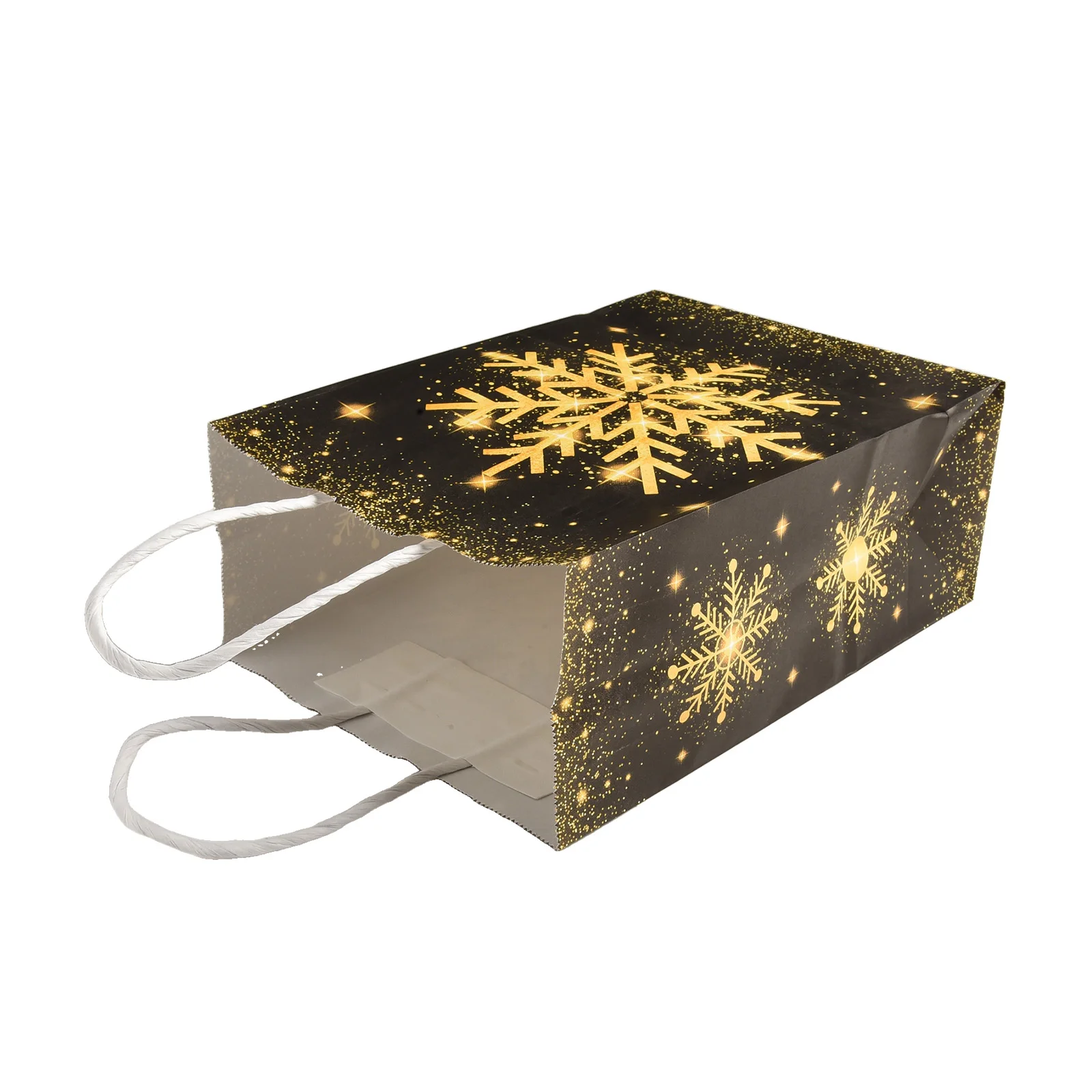 Elegant Black and Gold Christmas Gift Bags Set 6 Elegant Black and Gold Christmas Gift Bags Set - Image 6