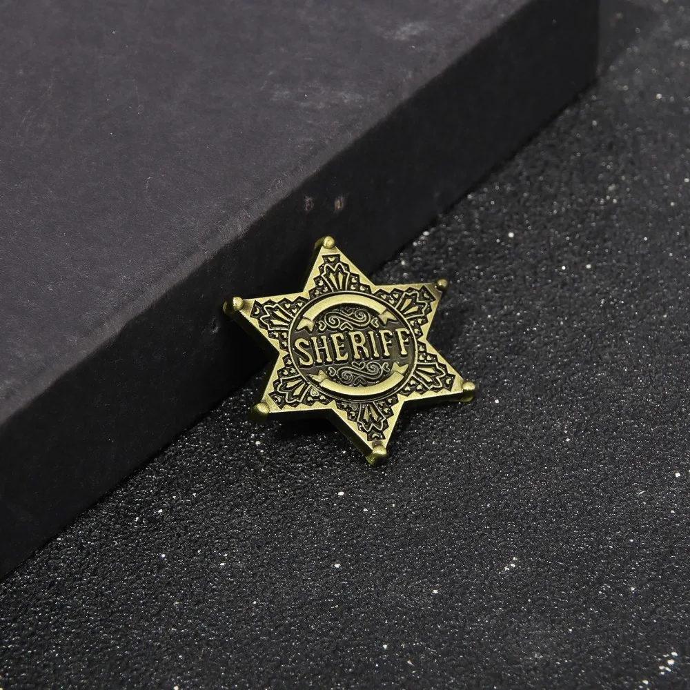 Western Hexagon Star Sheriff Badge Accessory 4 Western Hexagon Star Sheriff Badge Accessory - Image 4