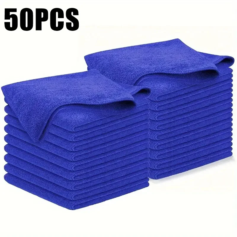 Vibrant Blue Microfiber Cleaning Cloths Set 10 Vibrant Blue Microfiber Cleaning Cloths Set - Image 10