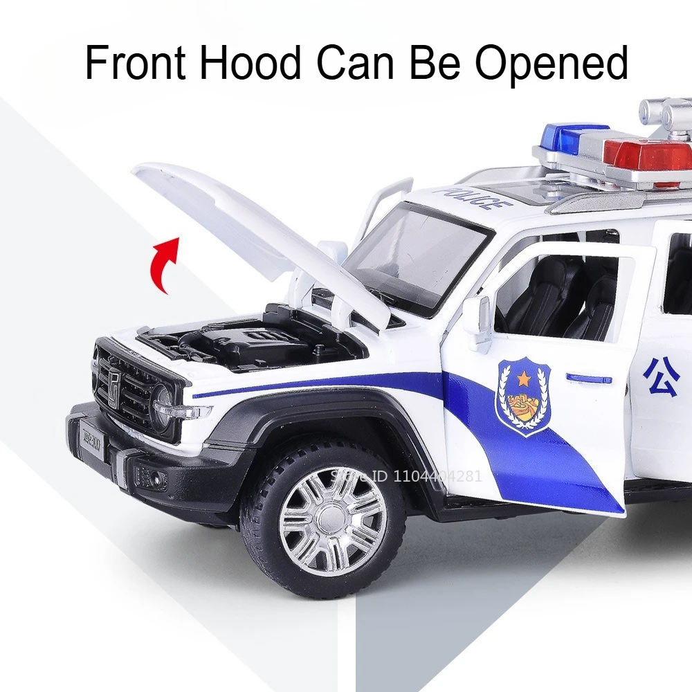 1:32 Diecast Police Car Model for Collectors 5 1:32 Diecast Police Car Model for Collectors - Image 5