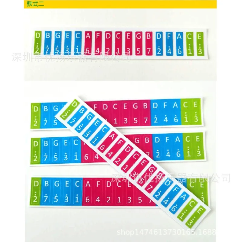 Colorful 17-Key Kalimba Note Sticker Set 2 Colorful 17-Key Kalimba Note Sticker Set - Image 2