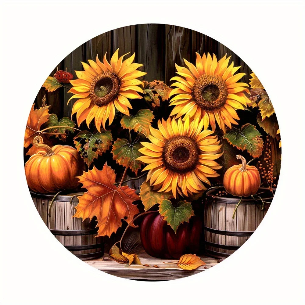 Vintage Autumn Scene Metal Sign for Cozy Decor 8 Vintage Autumn Scene Metal Sign for Cozy Decor - Image 8