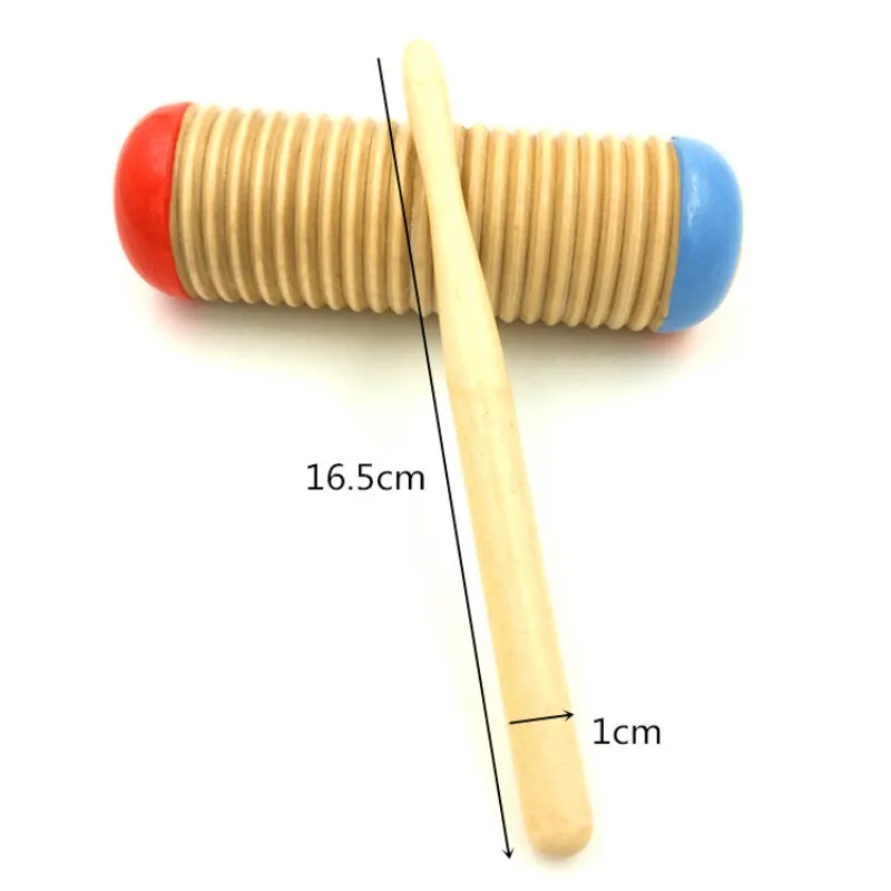 Wooden Kids' Guiro Rhythm Toy with Mallets 3 Wooden Kids' Guiro Rhythm Toy with Mallets - Image 3