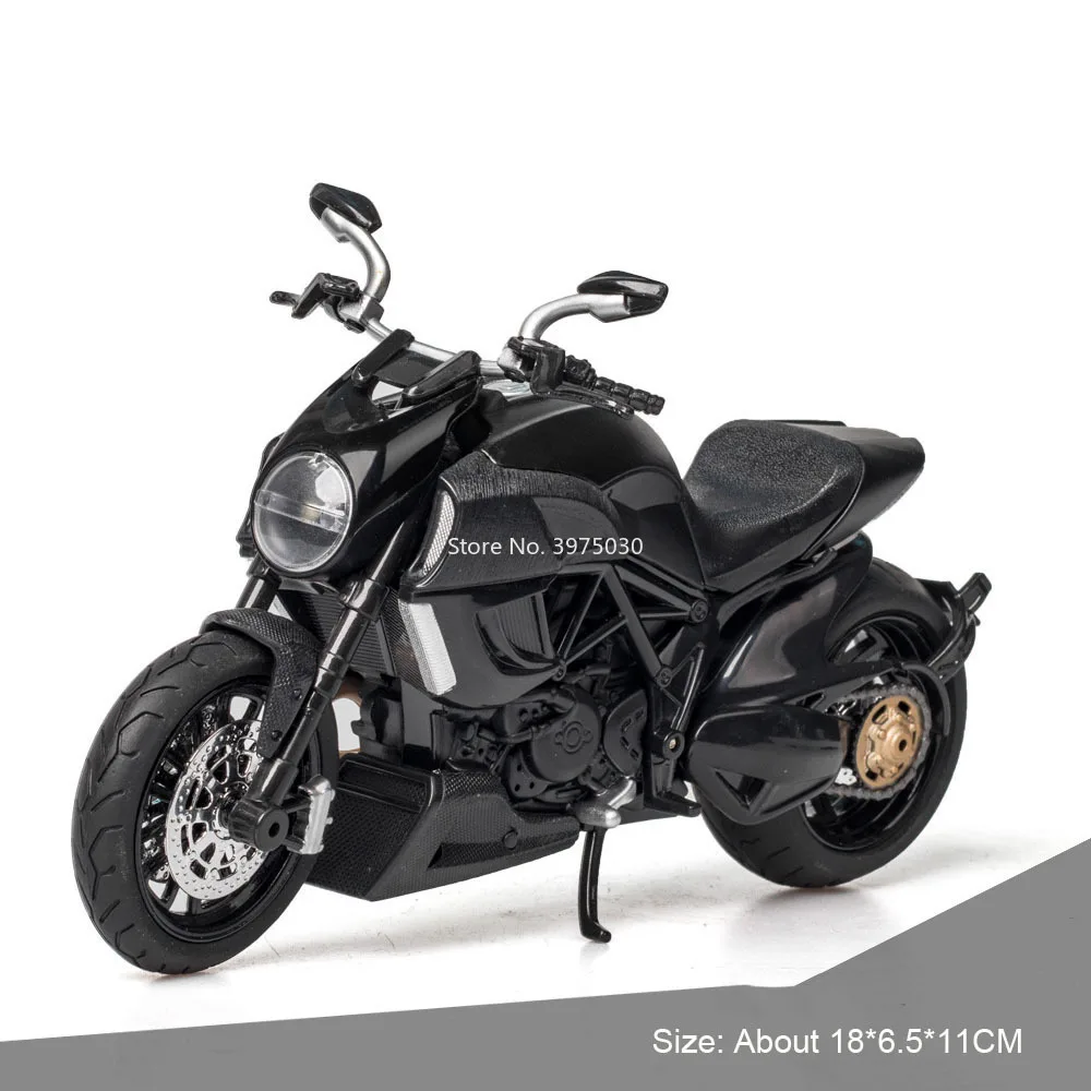 1:12 Scale Motorcycle Replica in Blue or Black 7 1:12 Scale Motorcycle Replica in Blue or Black - Image 7