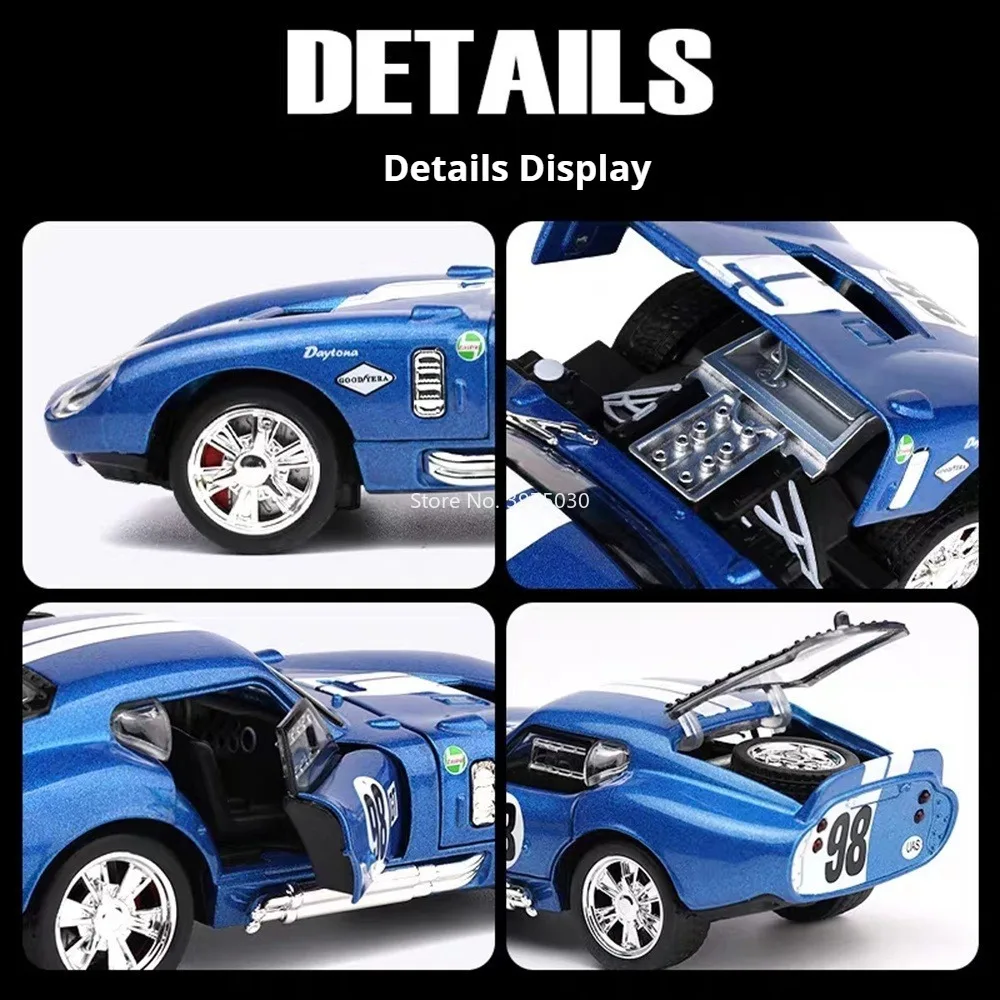 Shelby Cobra 1:32 Diecast Model with Lights 6 Shelby Cobra 1:32 Diecast Model with Lights - Image 6