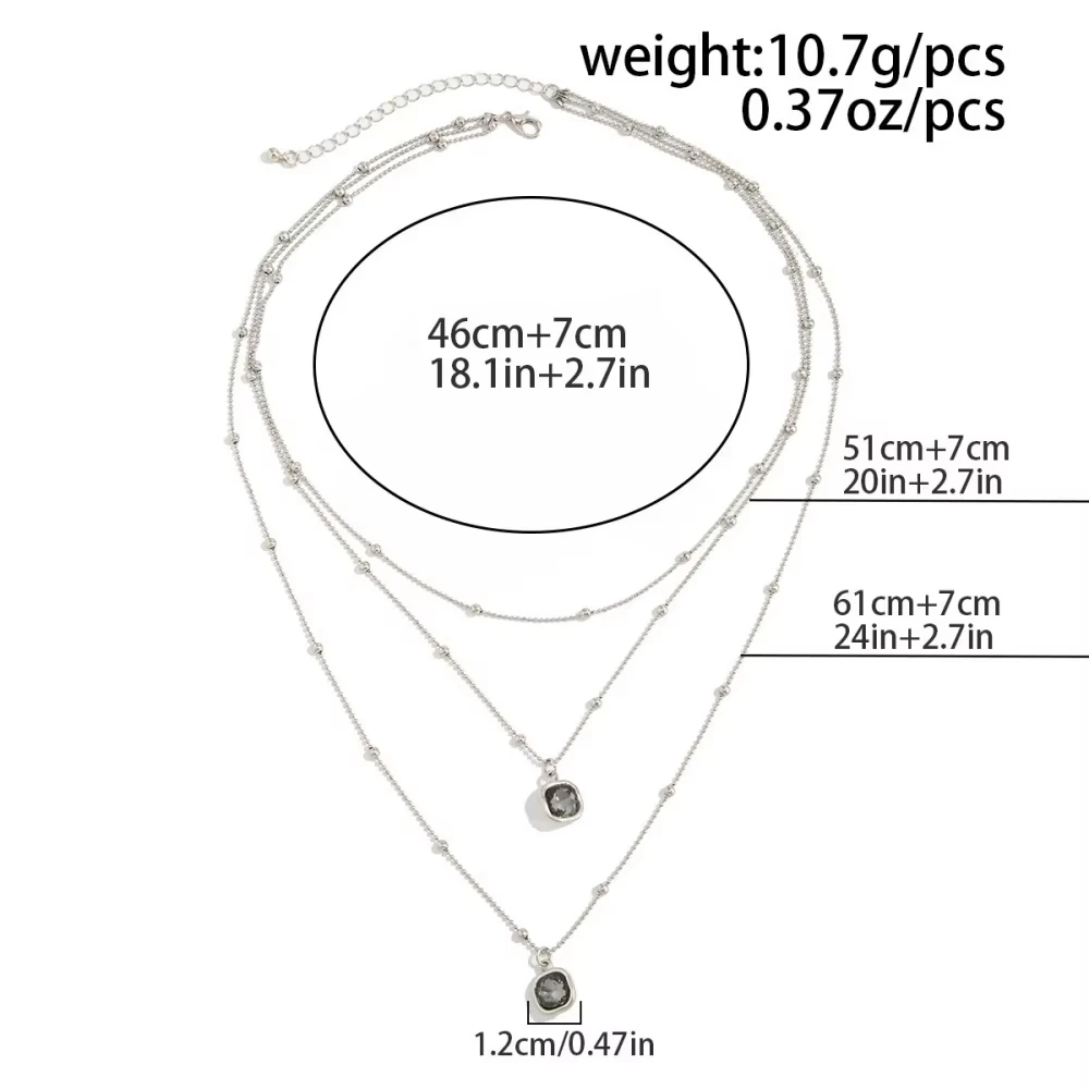 Multilayer Shiny Rhinestone Necklace for Women 6 Multilayer Shiny Rhinestone Necklace for Women - Image 6