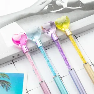 Colorful Love Heart Crystal Ballpoint Pens Set 7 S5ee038d4b372474285a321c6f0eddca9b