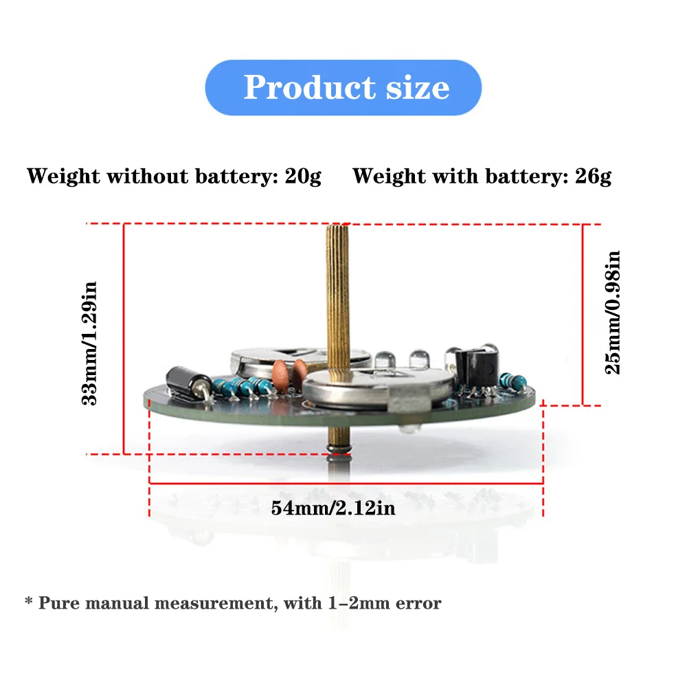 LED Desktop Spinning Top Kit with Colored LEDs 3 LED Desktop Spinning Top Kit with Colored LEDs - Image 3