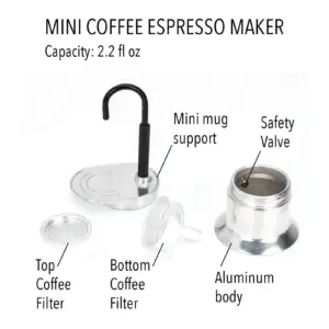 Silver Portable Moka Coffee Maker 50ml 9 S5f21c20b47134772a8038ab66dbe6f966