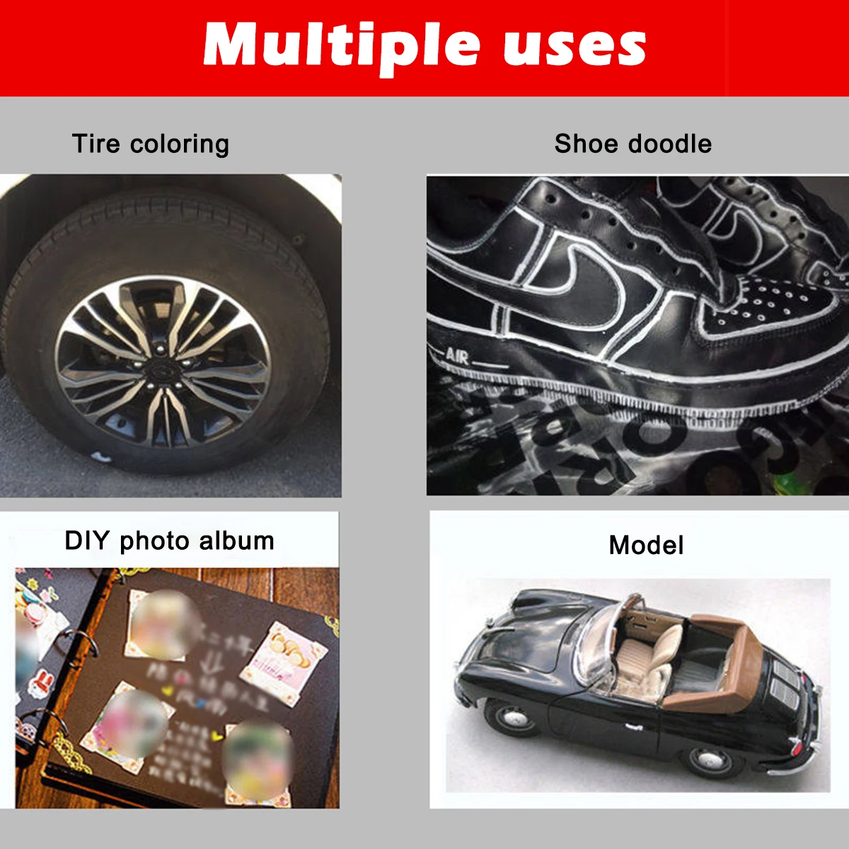 White Waterproof Oil-Based Gel Marker Set 2 White Waterproof Oil-Based Gel Marker Set - Image 2