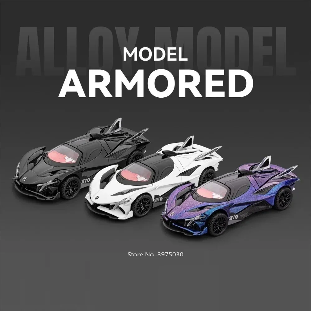 1:32 Scale Apollo EVO Car Model in Purple 3 1:32 Scale Apollo EVO Car Model in Purple - Image 3