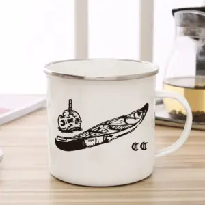 Edgy White Enamel Coffee Mug with Black & Red Graphics 9 S5fd6a1f0f4dd4e1da7a0ca217dfee5c0t