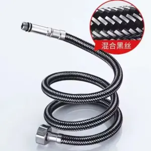 Stainless Steel Kitchen Faucet Inlet Hose Adjustable Length 10 S5fd7cb7aa27c4d79912bbc41bf814848H