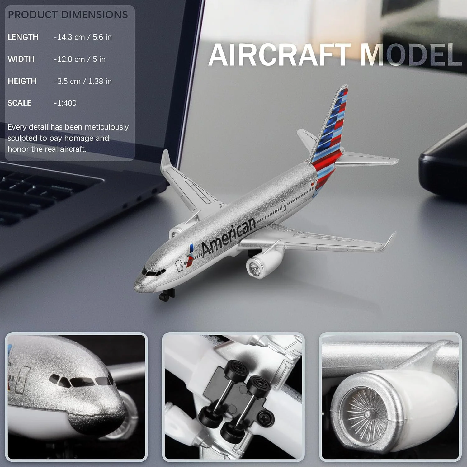 American Airlines B777 Die-Cast Model 1:400 Scale 5 American Airlines B777 Die-Cast Model 1:400 Scale - Image 5
