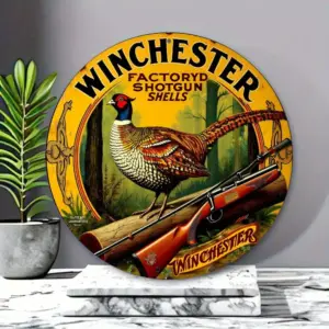 Vintage Winchester Factory Shotgun Sign 30x30cm 7 S601dc60d364549de82aaeb0cea775050e