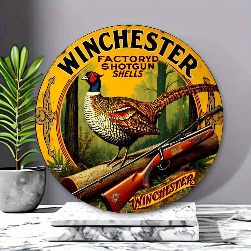 Vintage Winchester Factory Shotgun Sign 30x30cm 2 Vintage Winchester Factory Shotgun Sign 30x30cm - Image 2