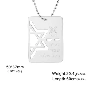 Elegant Stainless Steel Judaism Star Necklace 15 S60231c8f56ab4731ad73ccc752b5e901a