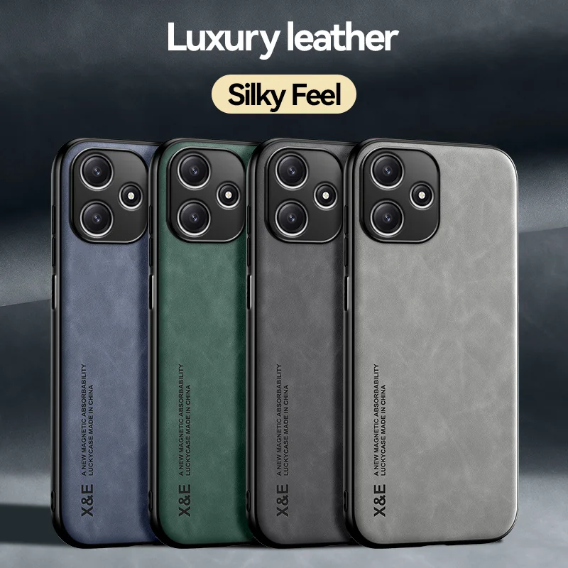 Luxury Xiaomi Redmi 12 5G Matte Leather Case 5 Luxury Xiaomi Redmi 12 5G Matte Leather Case - Image 5