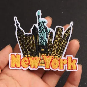 Set of 5 New York City Embroidered Patches