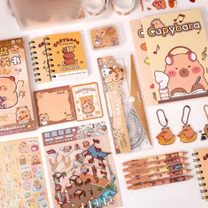 Kawaii Capybara Stationery Set for All Ages 12 S611b7a4c2f4e4d41b4a76863d4ed285el
