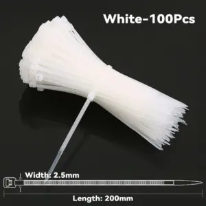 Self-Locking Nylon Cable Ties Set, 100 Pack 14 S614b3cca907942c3bcafc41ff34c2aeej 2