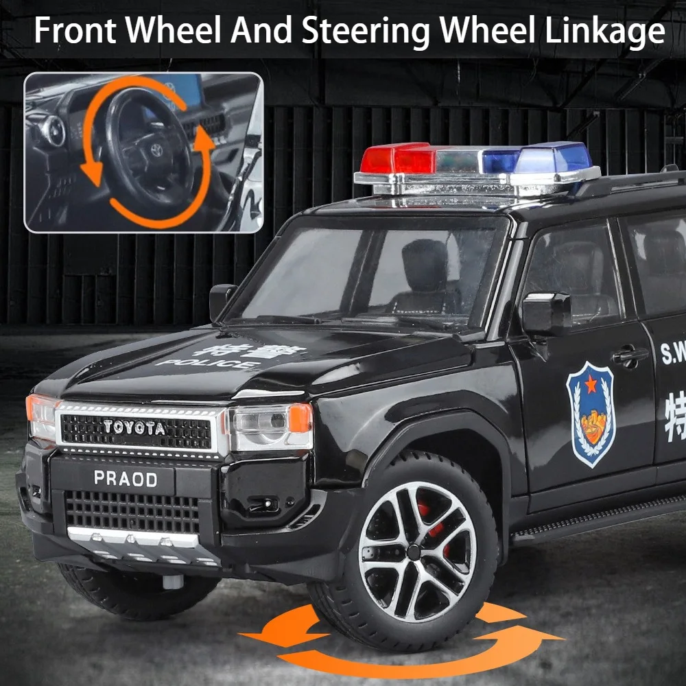1:24 Scale Diecast Police Car Model 3 1:24 Scale Diecast Police Car Model - Image 3