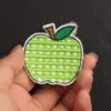 Cartoon Green Apple Patch Set of 5