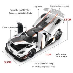 1:24 Alloy Racing Car Ornament with Sound and Lights 12 S61e3e8ca99b24b12a4fdbe8957b32958o