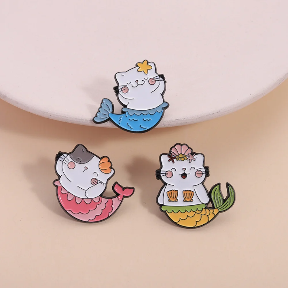 Cartoon Mermaid Alloy Brooch Collection for Adults 3 Cartoon Mermaid Alloy Brooch Collection for Adults - Image 3