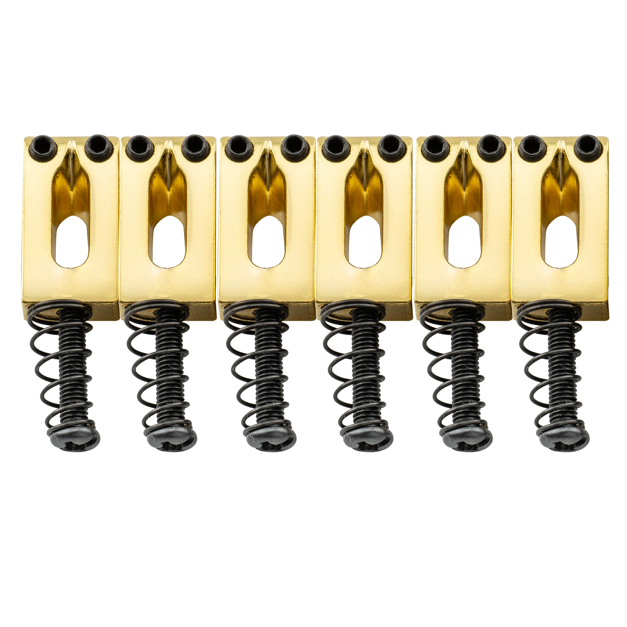 Six Zinc Alloy Strat and Tele Guitar Saddles 8 Six Zinc Alloy Strat and Tele Guitar Saddles - Image 8