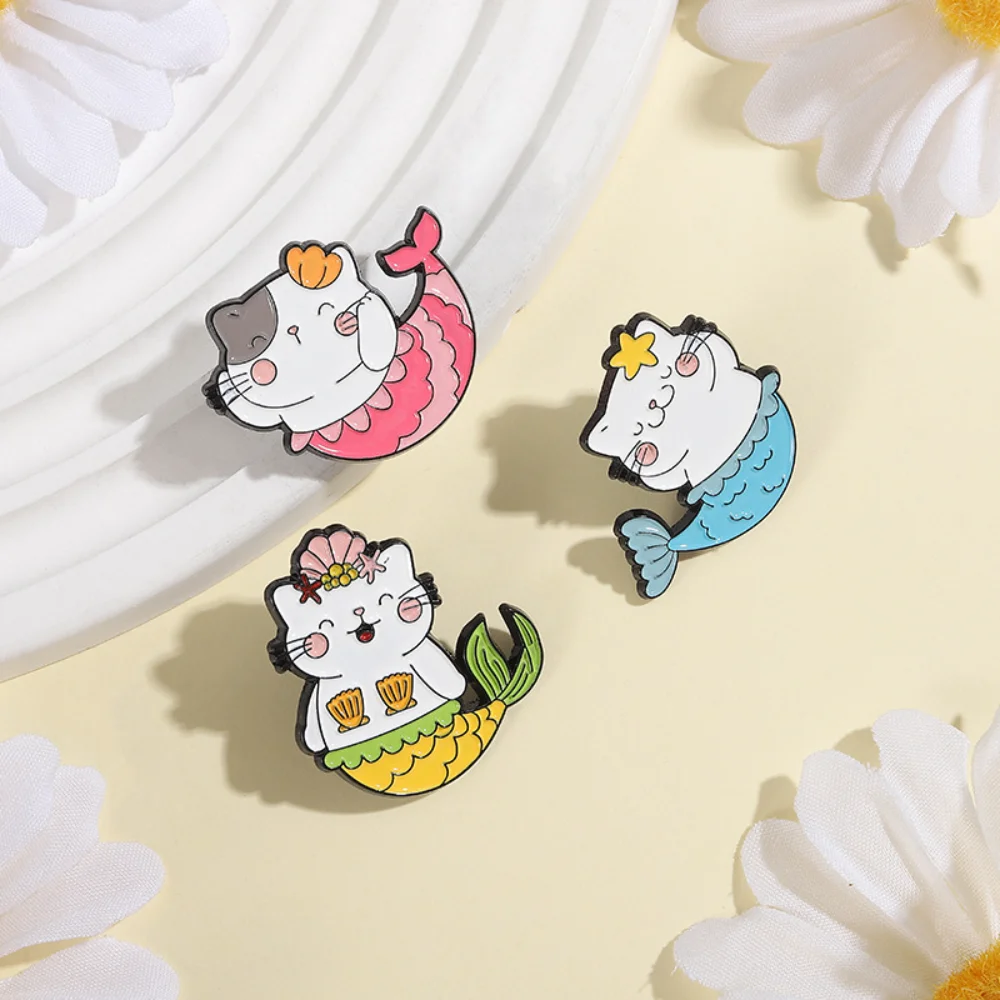 Cartoon Mermaid Alloy Brooch Collection for Adults 5 Cartoon Mermaid Alloy Brooch Collection for Adults - Image 5