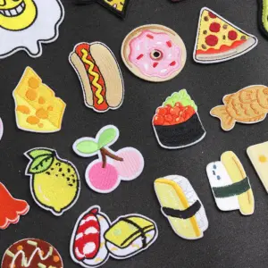 Food-Themed Embroidered Patch Collection