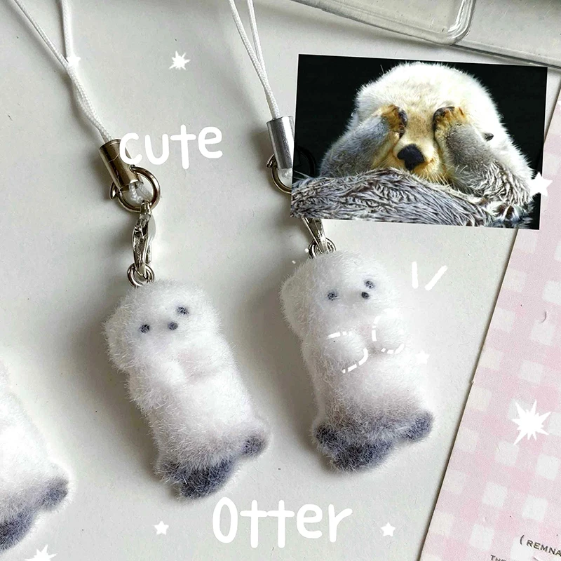 Cute 4cm Plush Sea Otter Keychain 3 Cute 4cm Plush Sea Otter Keychain - Image 3
