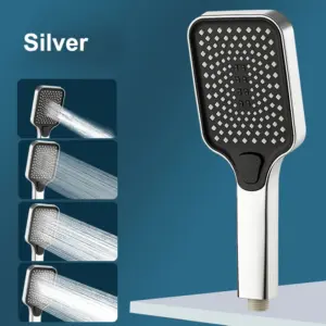 10-Inch Black and Silver Rainfall Shower Head 17 S62e741a39b3e4cd6b6404e42c9d41a94m 2