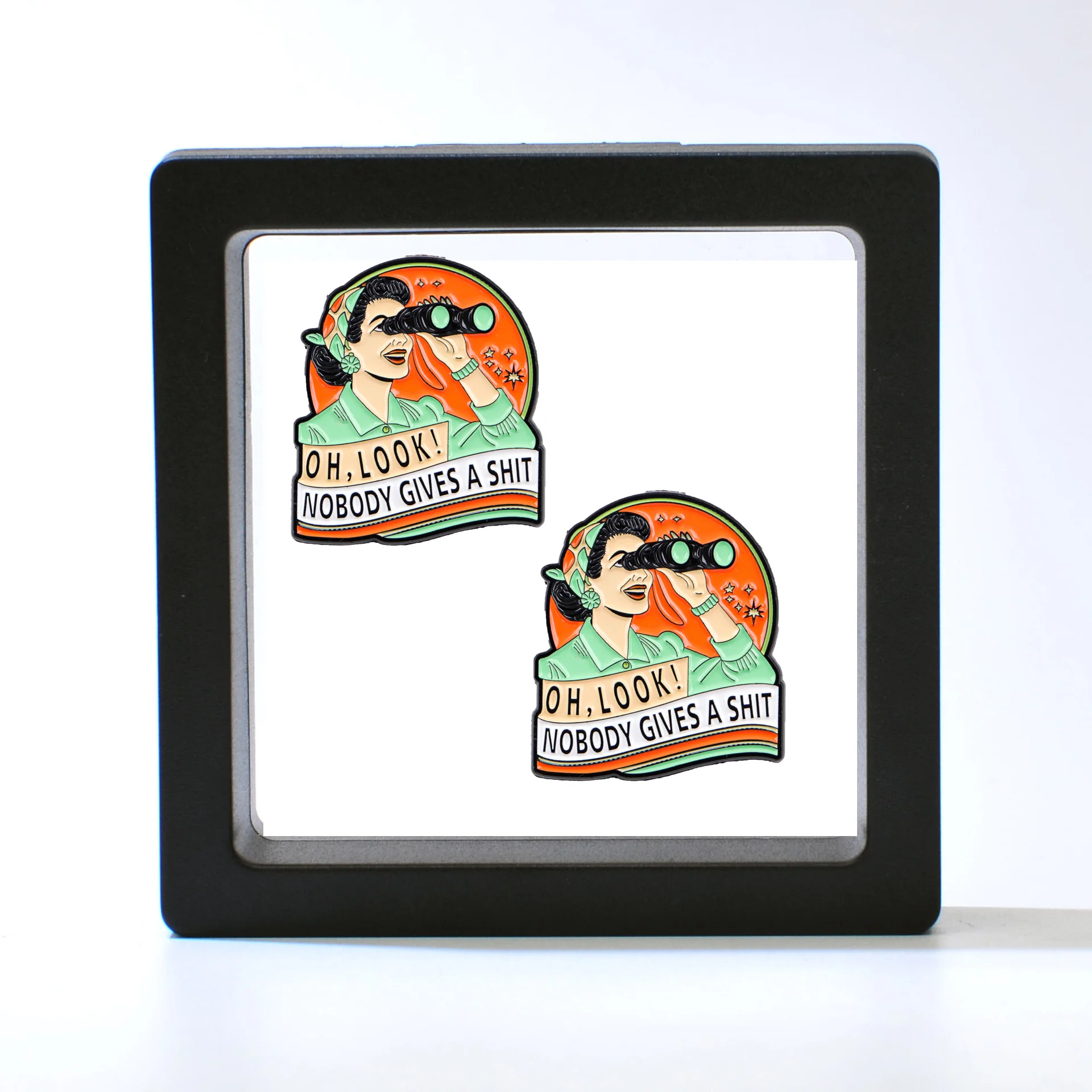 Rebellious Alloy Brooch Set with Vintage Graphics 7 Rebellious Alloy Brooch Set with Vintage Graphics - Image 7