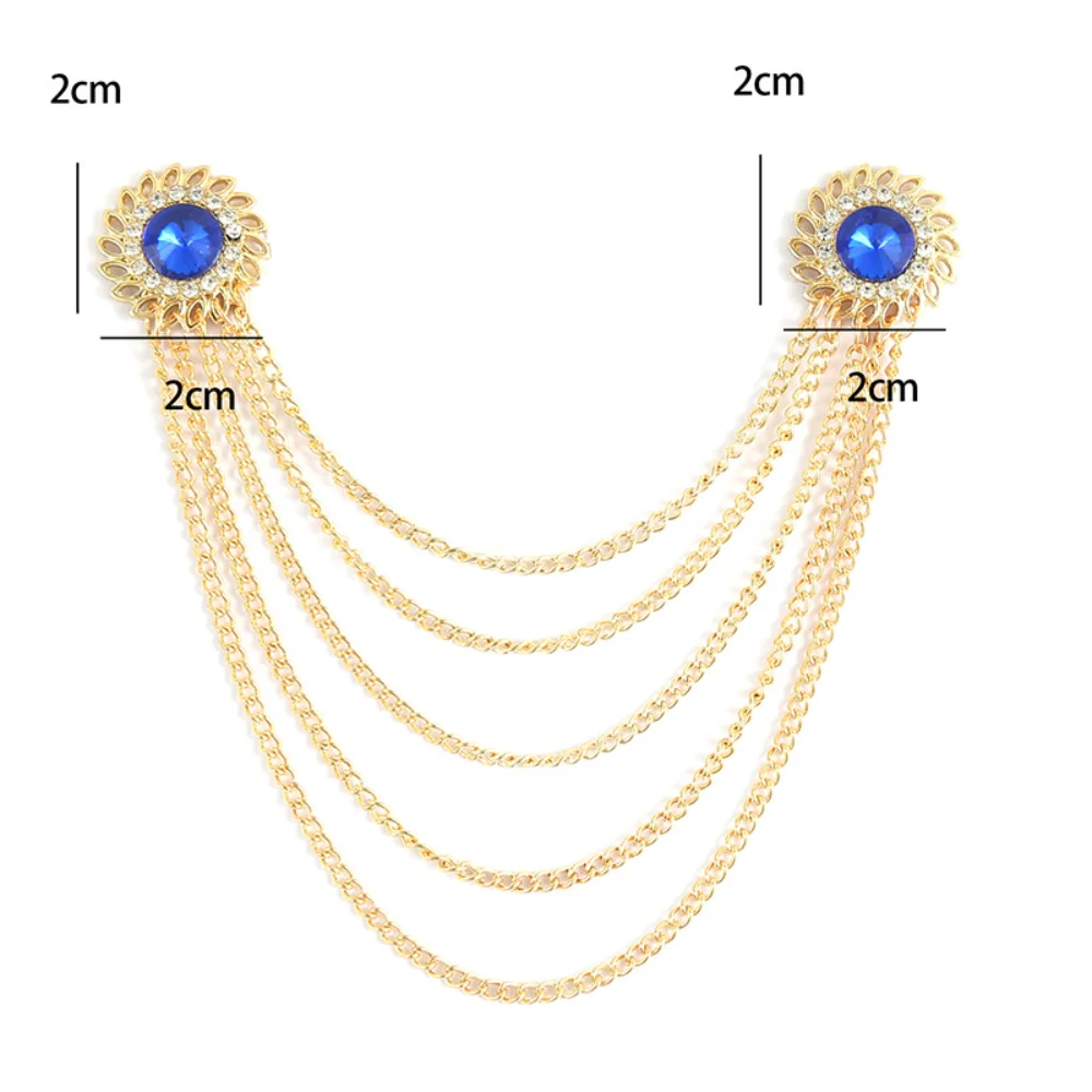 Vintage Multi-layer Chain Brooch in Gold Tone 3 Vintage Multi-layer Chain Brooch in Gold Tone - Image 3