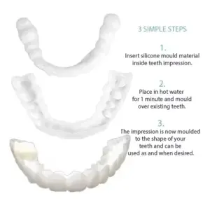 Set of 4 Adjustable White Dentures for Upper and Lower Jaws 9 S6365250800cb4af09b1959334ef97713n