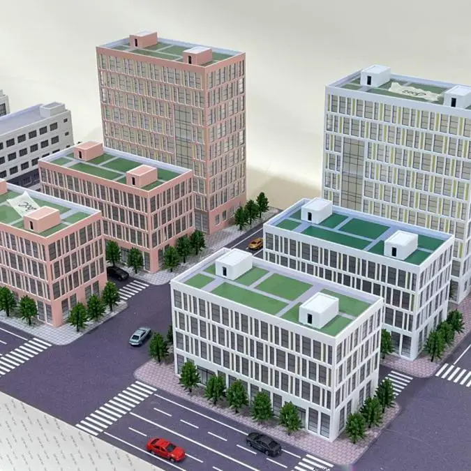 Modern Industrial Park N Scale Model Scene 4 Modern Industrial Park N Scale Model Scene - Image 4