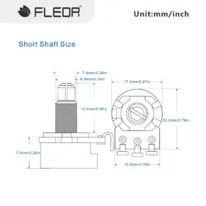 12-Pack Mini Guitar Potentiometers 500K B500K Linear 11 S63925a8373dd47fcb0bff55d37f08363M