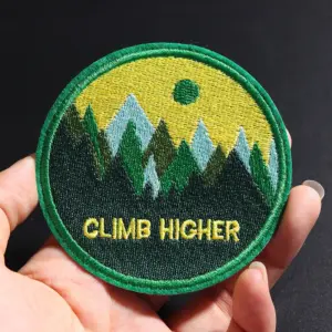 Circular Forest Sunrise Iron-On Patch 8.2 cm