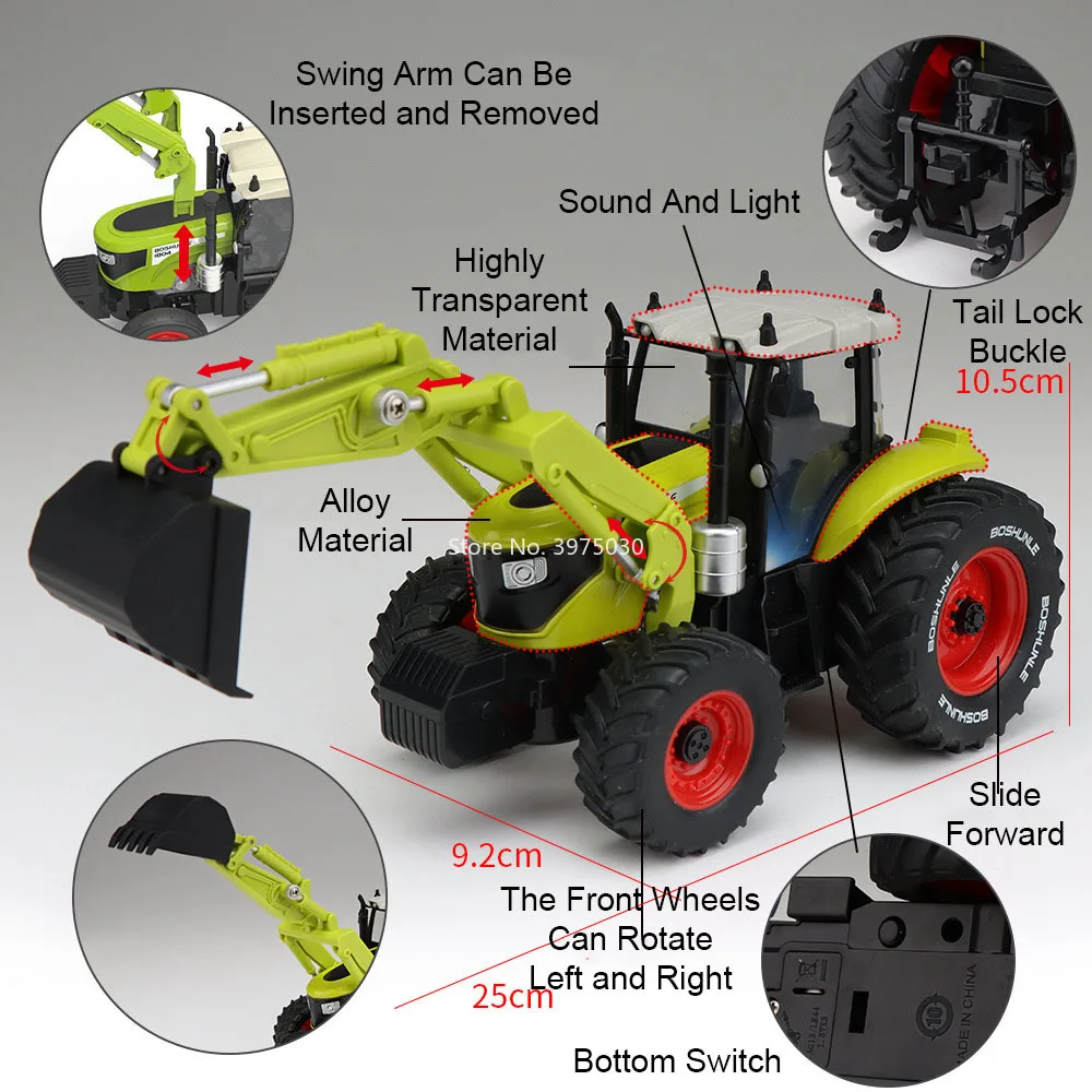 1:32 Scale Excavating Tractor Toy Model 6 1:32 Scale Excavating Tractor Toy Model - Image 6