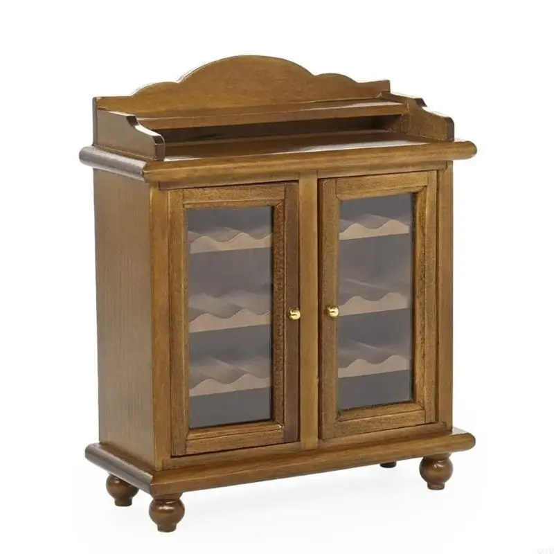 Miniature Wooden Wine Cabinet for Dollhouses 8 Miniature Wooden Wine Cabinet for Dollhouses - Image 8