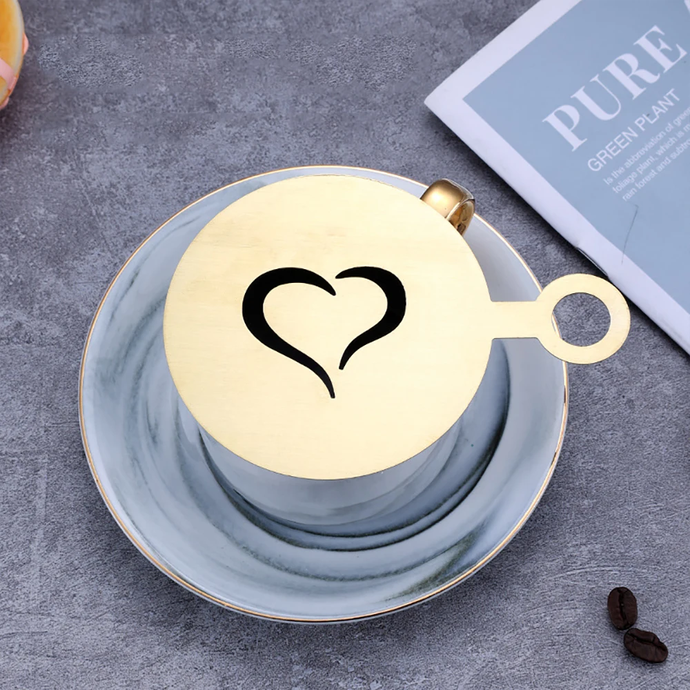 Stainless Steel Coffee Art Stencil Set 5 Stainless Steel Coffee Art Stencil Set - Image 5