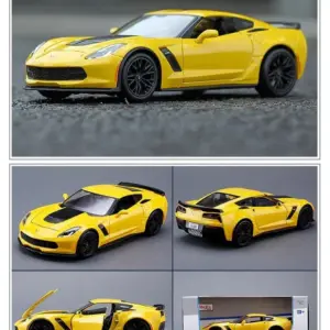 White 1:24 Diecast Chevrolet Corvette Model 15 S64d0bf1b0ad544af850329e293f3977cq
