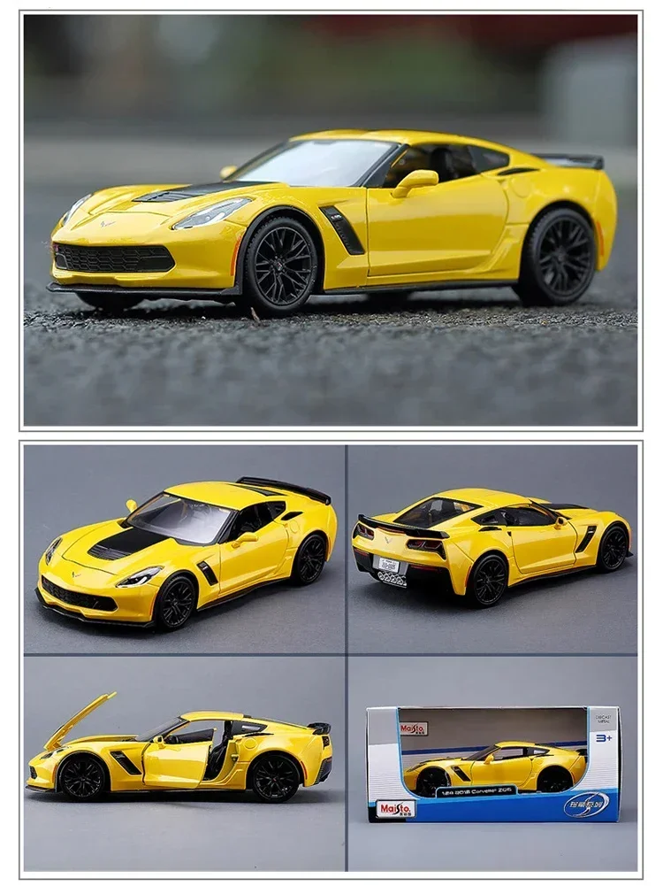 White 1:24 Diecast Chevrolet Corvette Model 7 White 1:24 Diecast Chevrolet Corvette Model - Image 7