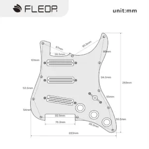 Black Alnico 5 Dual Rails Strat Pickguard 7 S64de6da9dcd04feaabca7e45fe7997e5J