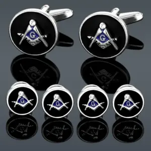 Masonic Cufflink Set with Shirt Studs 10 S65063c3574164083a4287a39519045a6g