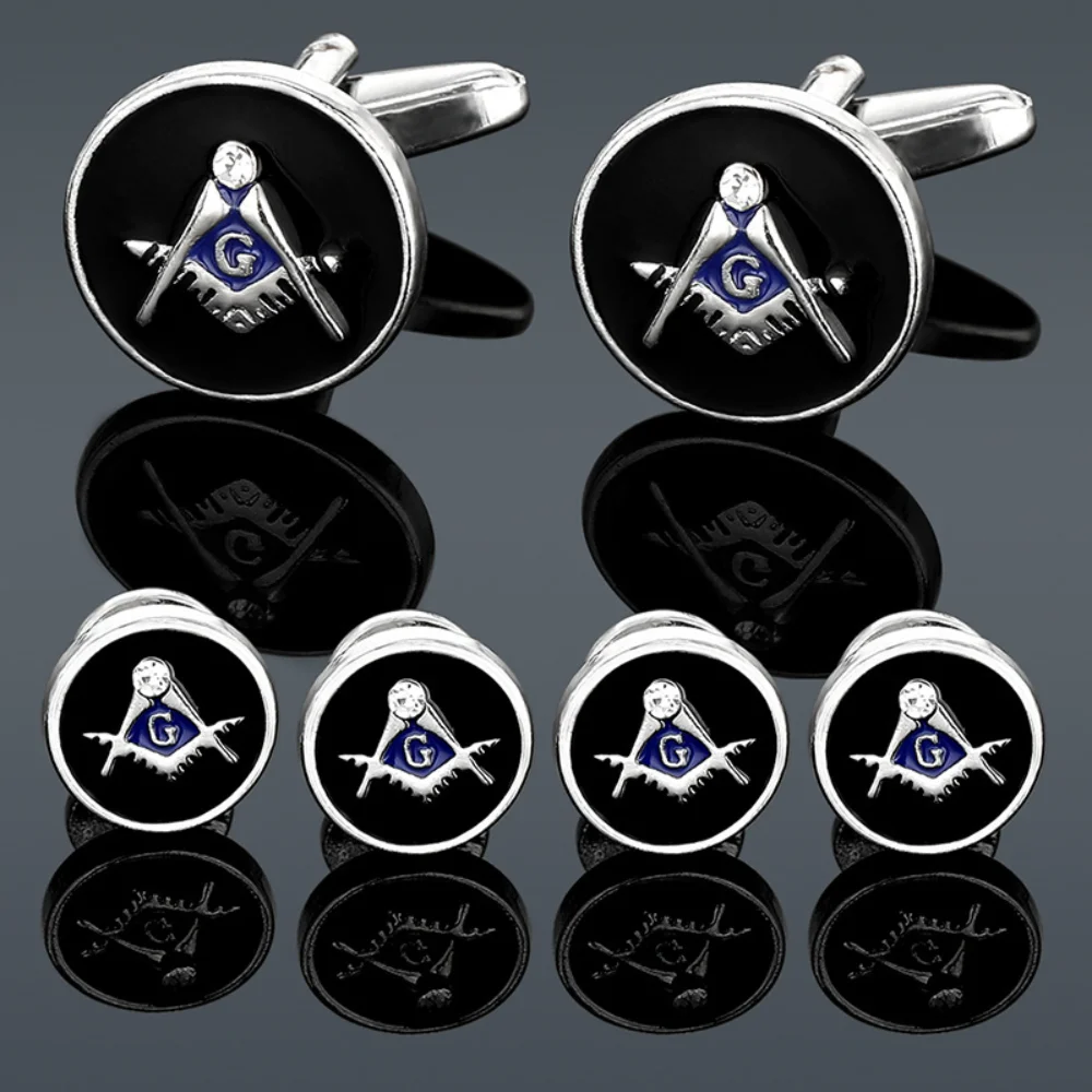 Masonic Cufflink Set with Shirt Studs 5 Masonic Cufflink Set with Shirt Studs - Image 5